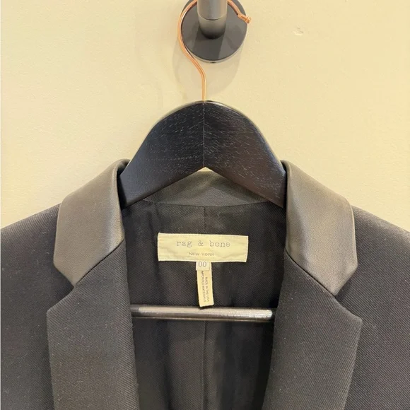 Rag & Bone Black Women's Suit Jacket - Picture 3 of 4